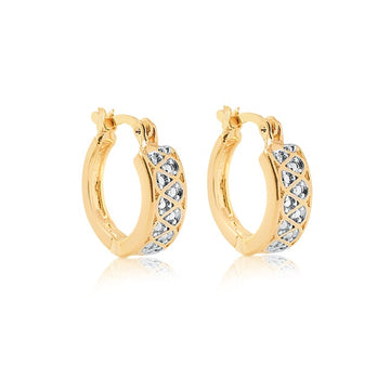 18K Gold Layered Oro Laminado 57 mm Hoops 21.0900